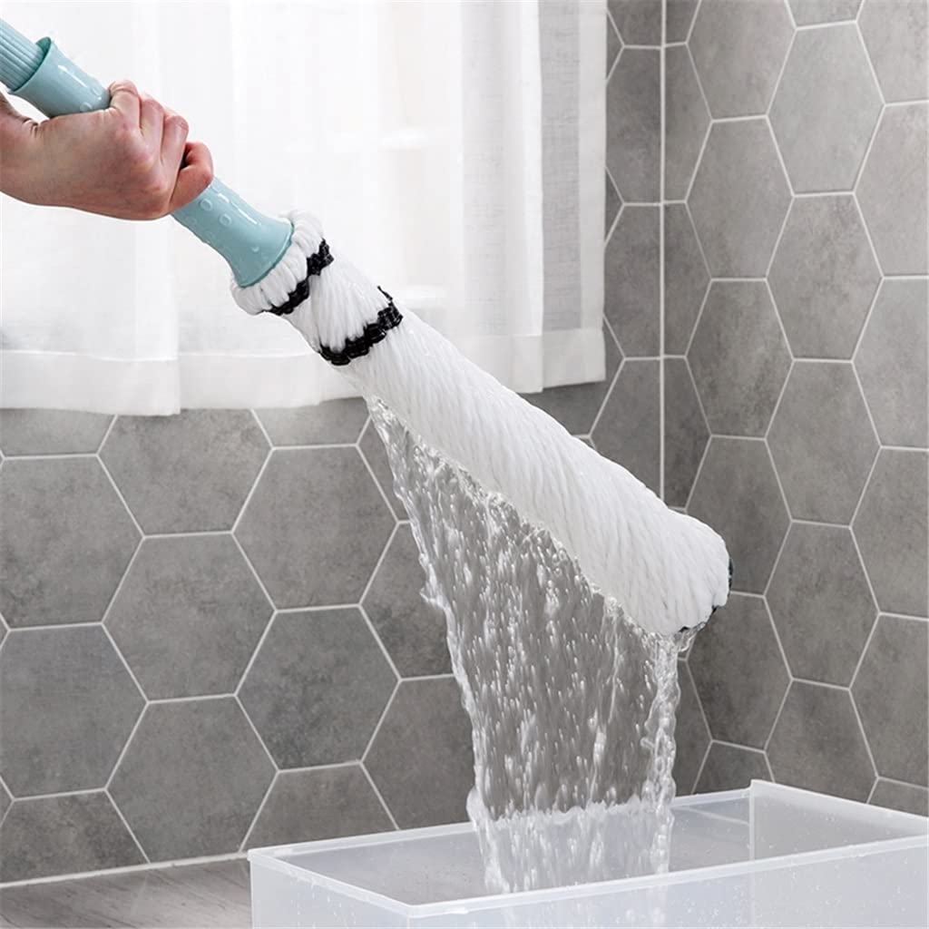 Mop Wash Floor Lazy Kitchen Wring Spin Home Help Self Wet Hand Free Window Cleaner Round
