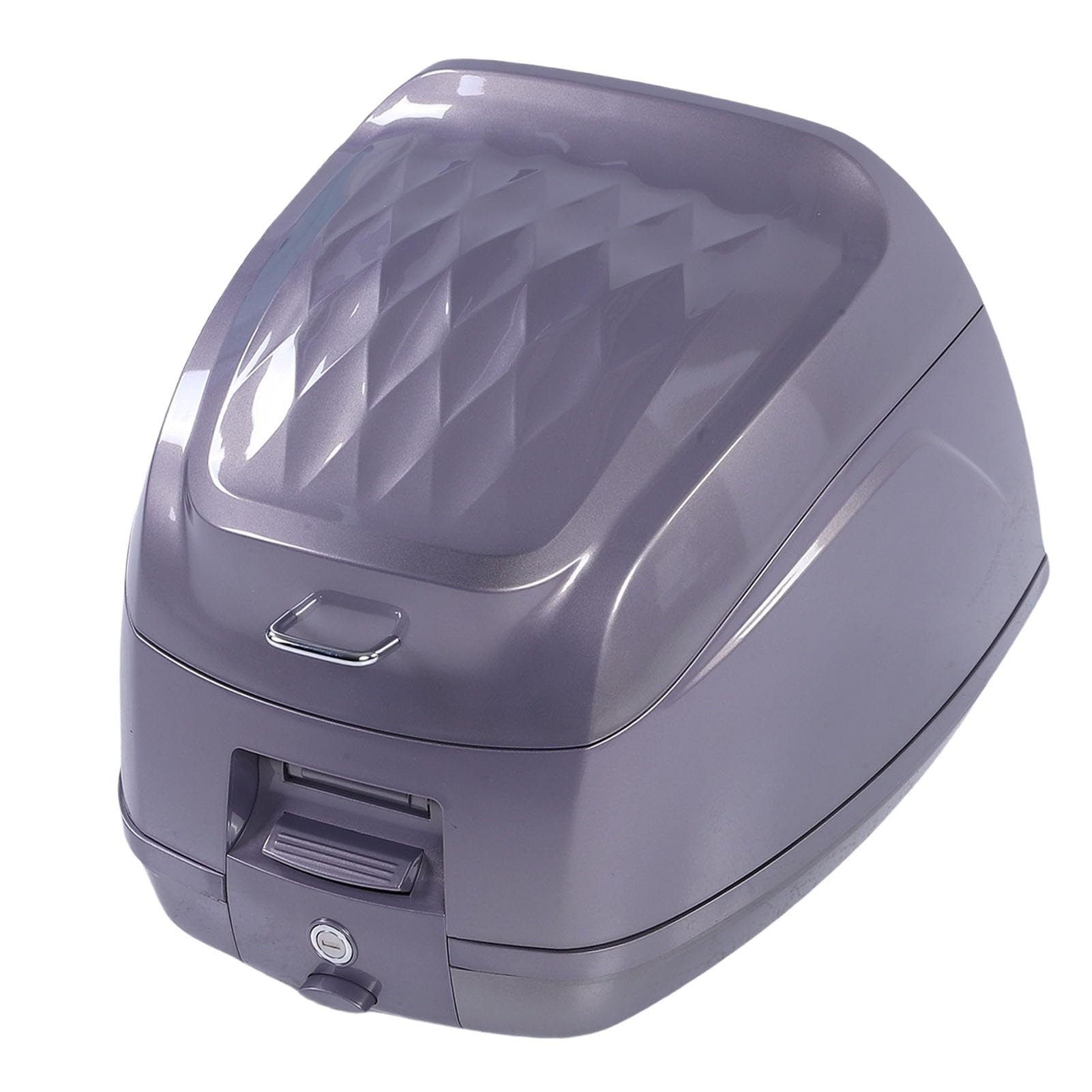 POENVFPO Top Case de Moto, Boîte de Rangement Arrière Verrouillable à Dégagement Rapide de 32 L en ABS pour Outils de Bagages de Casque, pour Motos et Scooters électriques (Brown)