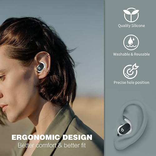 Miniatura 4 de 5 pares de ganchos para las orejas compatibles con Beats Studio Buds, silicona suave, antideslizante, accesorios para las orejas [no se ajustan en