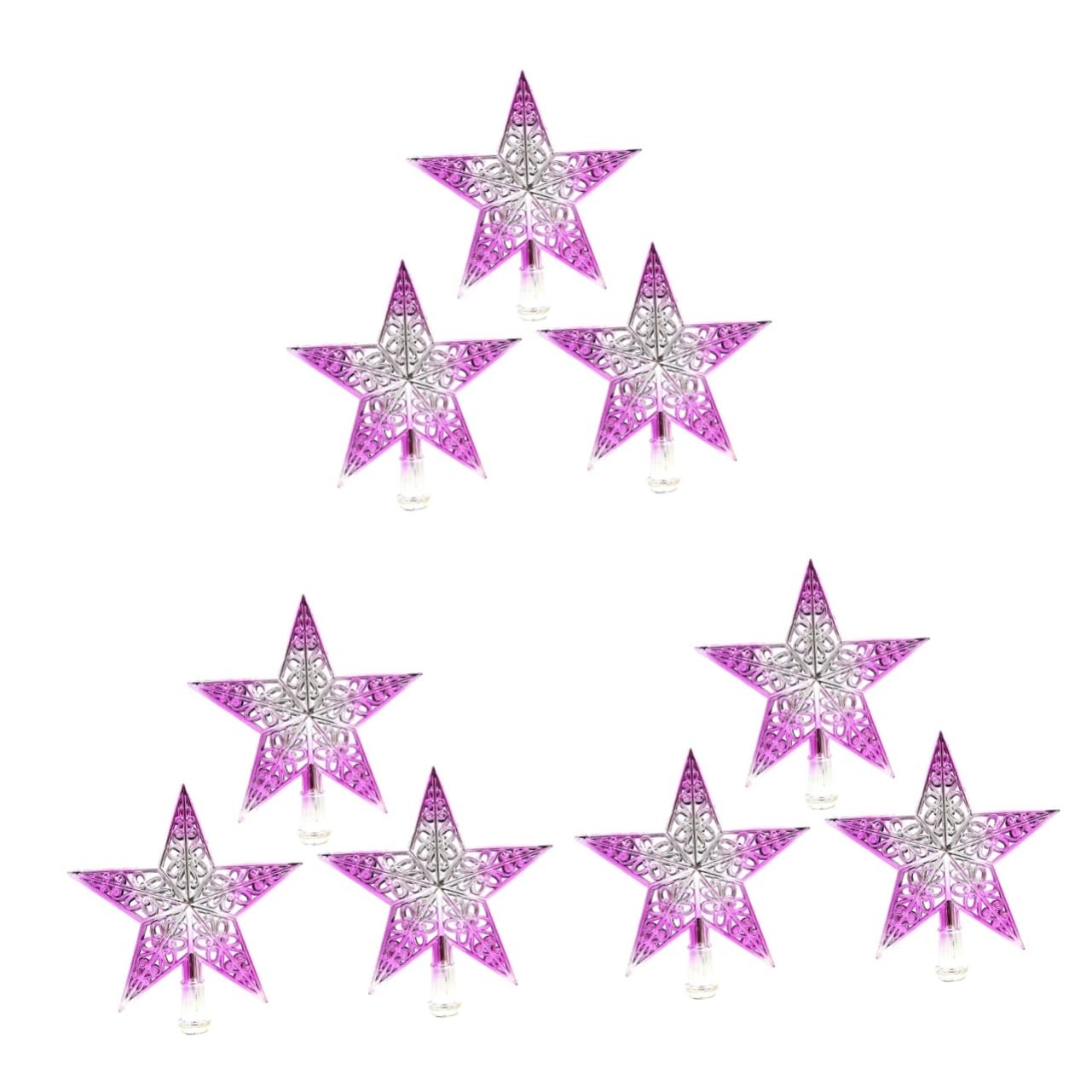 ABOOFAN 9stücke Teiliges Weihnachtsbaum Sternspitze Glitzernde Christbaumspitze Aus Hochwertigem Dekoration Für Festliche Anlässe Farbverlauf Bruchsicher