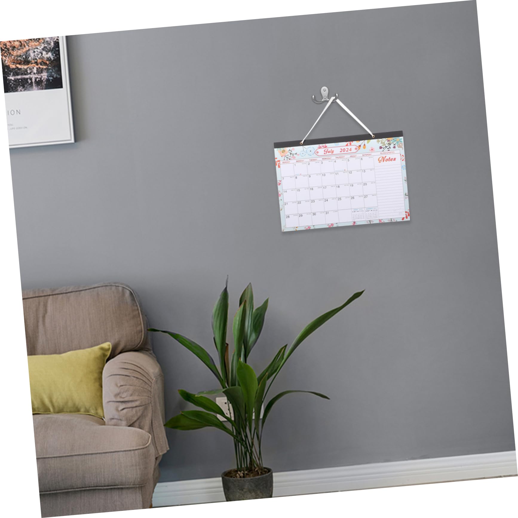 4 Piezas calendario de escritorio decoración de pared decoracion de pared planificador anual 18 calendario de mensual calendario colgante de oficina calendario impreso claro