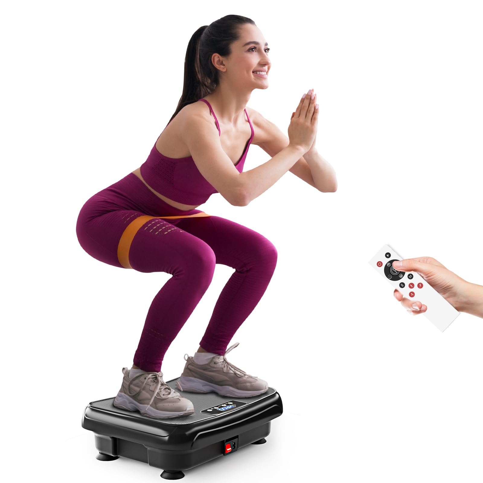 Vibration Plate Exercise Machine: TISSCARE Mini Vibrating Plates for Lymphatic Drainage and Weight Loss, 400Lbs Capacity Full Body Power Shake Workout Platform for Home Cardio Fitness