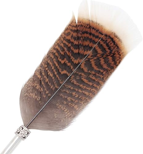 Vista 30 de Gullor Pluma de pluma vintage, pluma de inmersión de plumas naturales con caja de regalo, negro y marrón