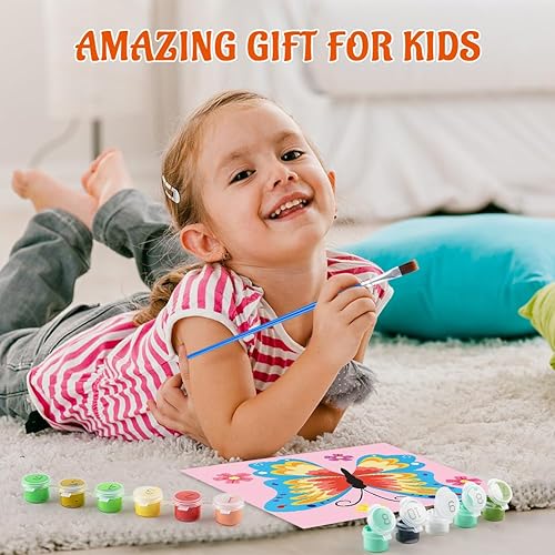 Miniatura 5 de JOAOYO Pintura por números para niños de 8 a 12 años, kits de pintura acrílica fácil por números para niñas, niños y adultos con marco de madera,