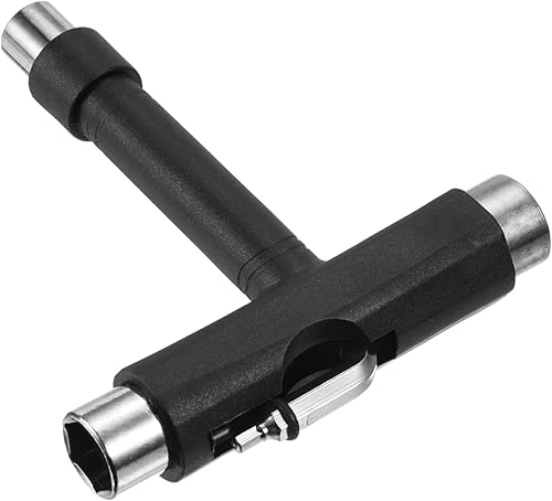 PATIKIL Herramienta de patinaje todo en uno, herramienta de patinaje portátil multifunción con destornillador de cabeza cruzada tipo L para patines