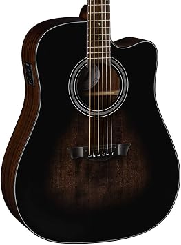 Dean St Augustine Dreadnaught Cutaway Solid Top Acoustic/Electric Guitar, Satin Vintage Burst