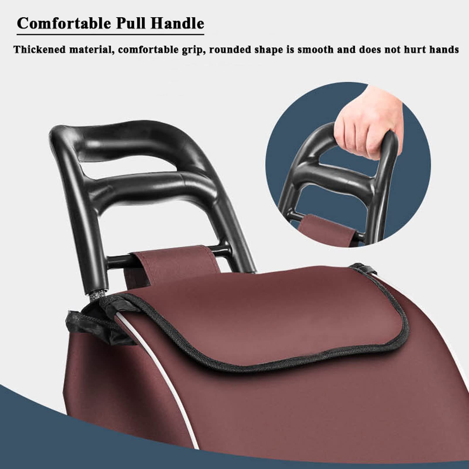 Carrello per la spesa per salire le scale, resistente, impermeabile, con striscia di sicurezza riflettente, portatile, durevole, ideale per shopping e commissioni