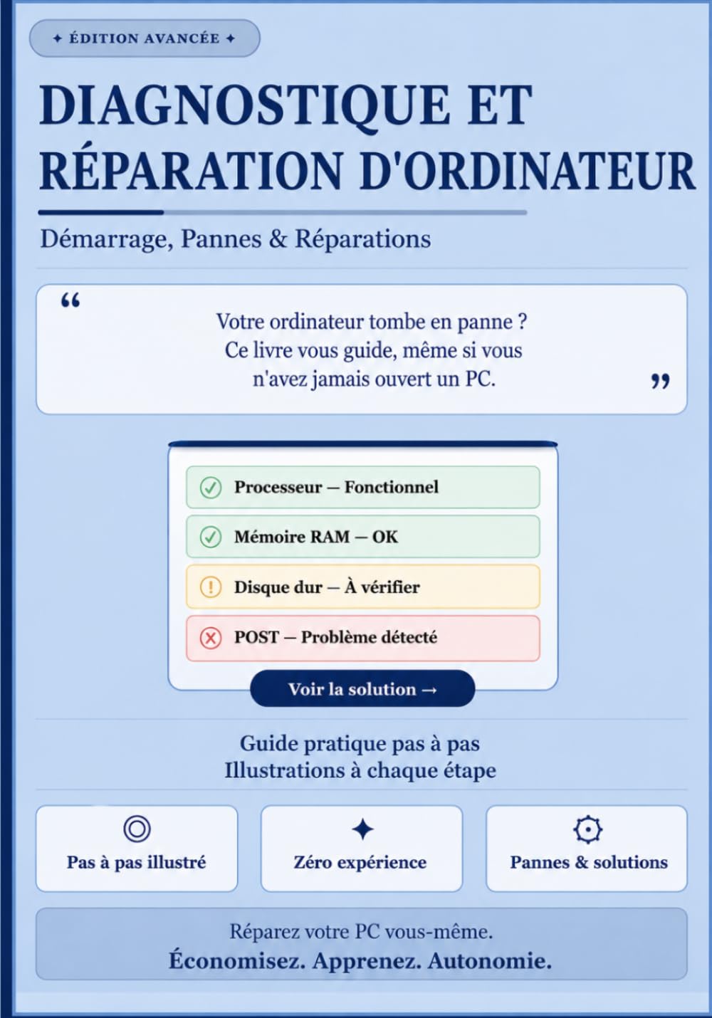 DIGNOSTIC et RÉPARATION D’ORDINATEUR: Démarrage, Pannes & Réparations