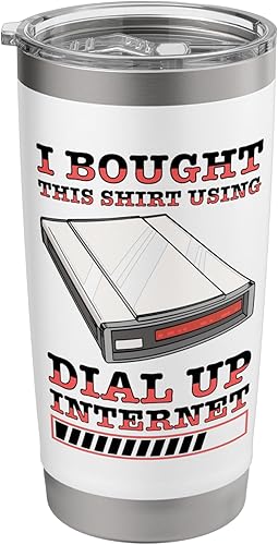 90s Nostalgia Retro 90s Dial Up Internet Vintage Stainless Steel Insulated Tumbler