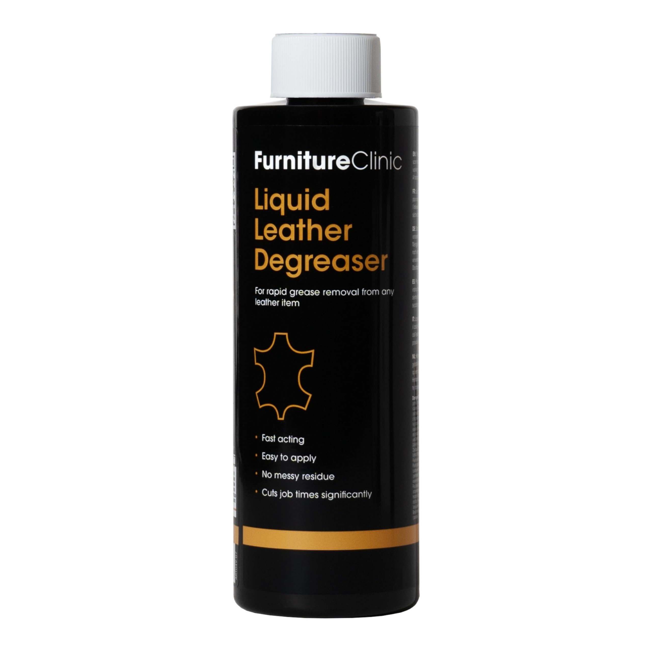 Liquid Leather Degreaser - For Quickly Removing Grease & Oil Stains From Leather (500ml)