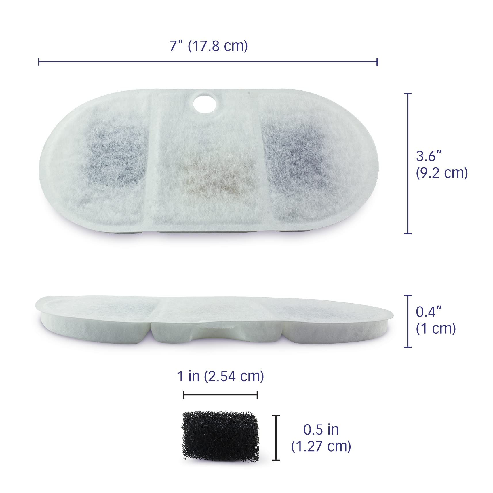 PET STANDARD Filtro de agua de repuesto compatible con PETLIBRO® cápsula sin BPA, fuente de agua para mascotas, 2,1 L, fuente de agua para gatos, paquete de 12