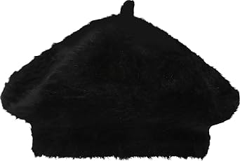 Solid Color Berets Hat Fluffy French Hats Classic Artist Caps for Women, Ladies, Girls