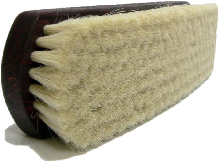 Valentino Garemi Goat Hair Shoe Brush – Ultra Soft Finishing Brush for Final Shine & Delicate Leather Care – Premium Wooden Handle – Made in Germany