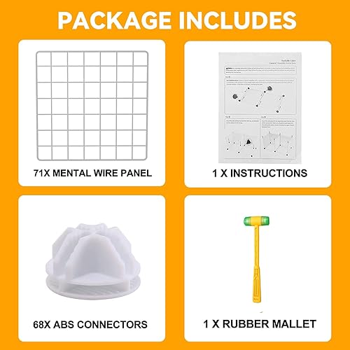 Miniatura 67 de HUBSON Organizador de almacenamiento de cubos de alambre, para libros, juguetes, manualidades, macetas para plantas y petCloset y estantes de Negro