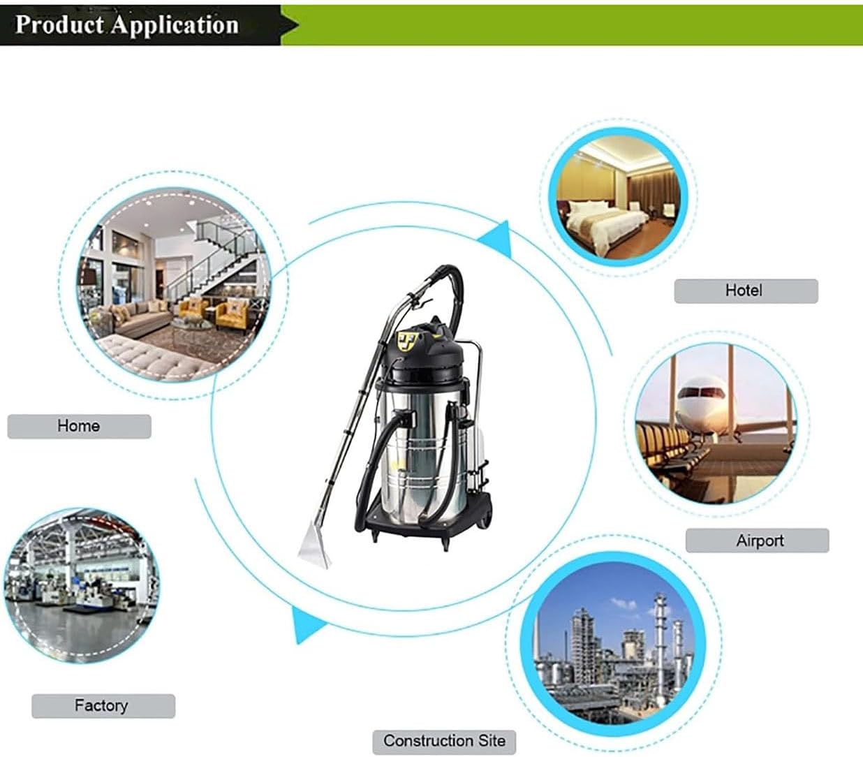 Portable Carpet Cleaner Machine, Deep Cleaning Extractor for Stains on Carpets, Stairs, Upholstery