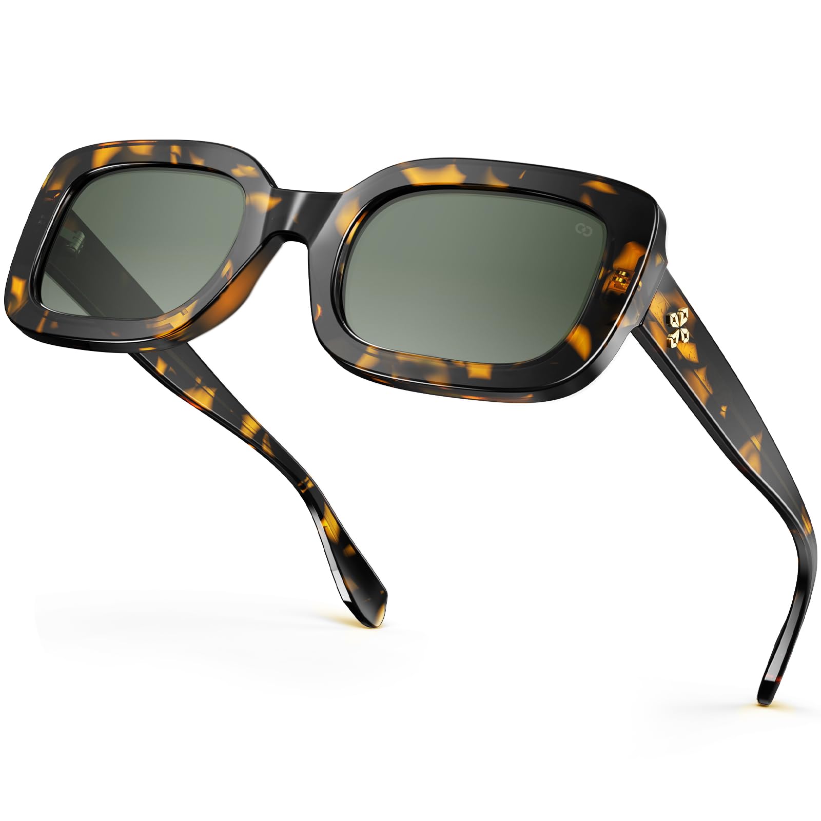 VISOONE Chunky Rectangle Sunglasses Women Men 90’s Vintage Retro Accessories UV400 Protection Narrow Square Shades Harmony