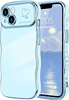 Vista 86 de LCHULLE Funda para iPhone Air para mujeres y niñas, lindo marco ondulado con forma rizada con patrón de corazón de amor, cubierta de protección