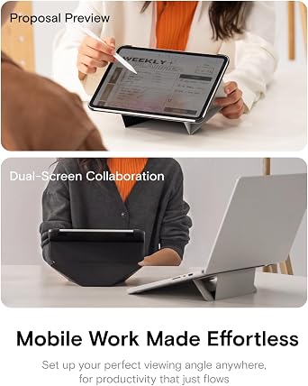 MOFT Dynamic Folio Case for iPad Air 13(M4 2026/M3 2025/M2 2024)-[Reinforced Corner Protection] Stable Slim Magnetic Stand with 20+ Viewing Angles, Premium MOVAS Leather, Beach White