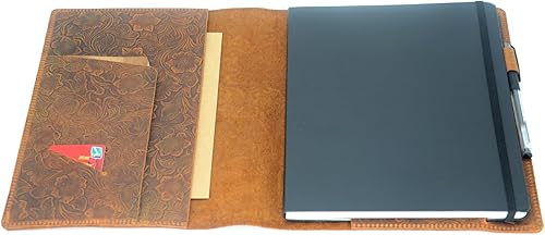 Miniatura 5 de JJNUSA Funda de cuero compatible con Moleskine Classic XL (7.5 x 9.75 pulgadas), tapa dura, de cuero envejecido, cuaderno de viaje, diario de cuero