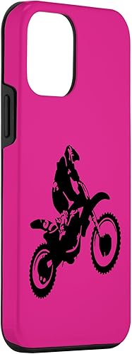 Miniatura 3 de iPhone 12 mini Moto X Dirt Bike Monotone Vector Art - Black Case