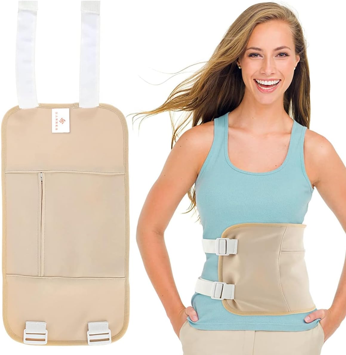 - HANNEA® Castor Oil Pack, Oil Pack Wrap for Liver Detox, Reusable & Highly Absorbent Caster Oil Packs Cotton Flannel with Elastic Strap, Khaki