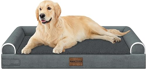 Miniatura 61 de Cama grande para perros ortopédica lavable: camas con almohada XL para perros grandes, sofá de espuma viscoelástica, impermeable, funda extraíble