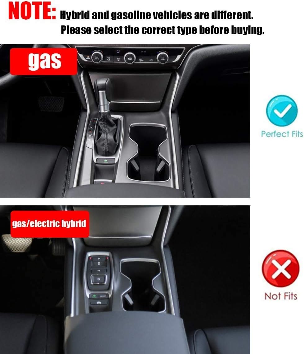 XITER 2PCS ABS Car Interior Console Gear Shift Panel Cover Trim For Honda accord 10th 2018 2019 2020 2021 2022 (Not Fit gas/electric hybrid)-RED