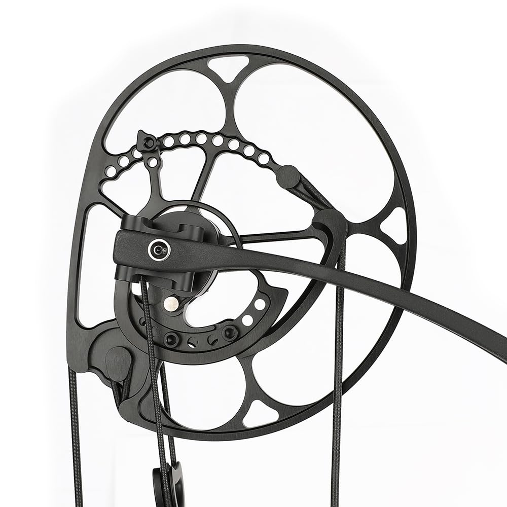 Compoundbogen Set 40–75 lbs einstellbar, 350 FPS IBO, 80% Entlastungsgrad, Rechtshand, mit Kohlenstoffpfeilen für Jagd, Schießtraining & Bogenschießen für Erwachsene