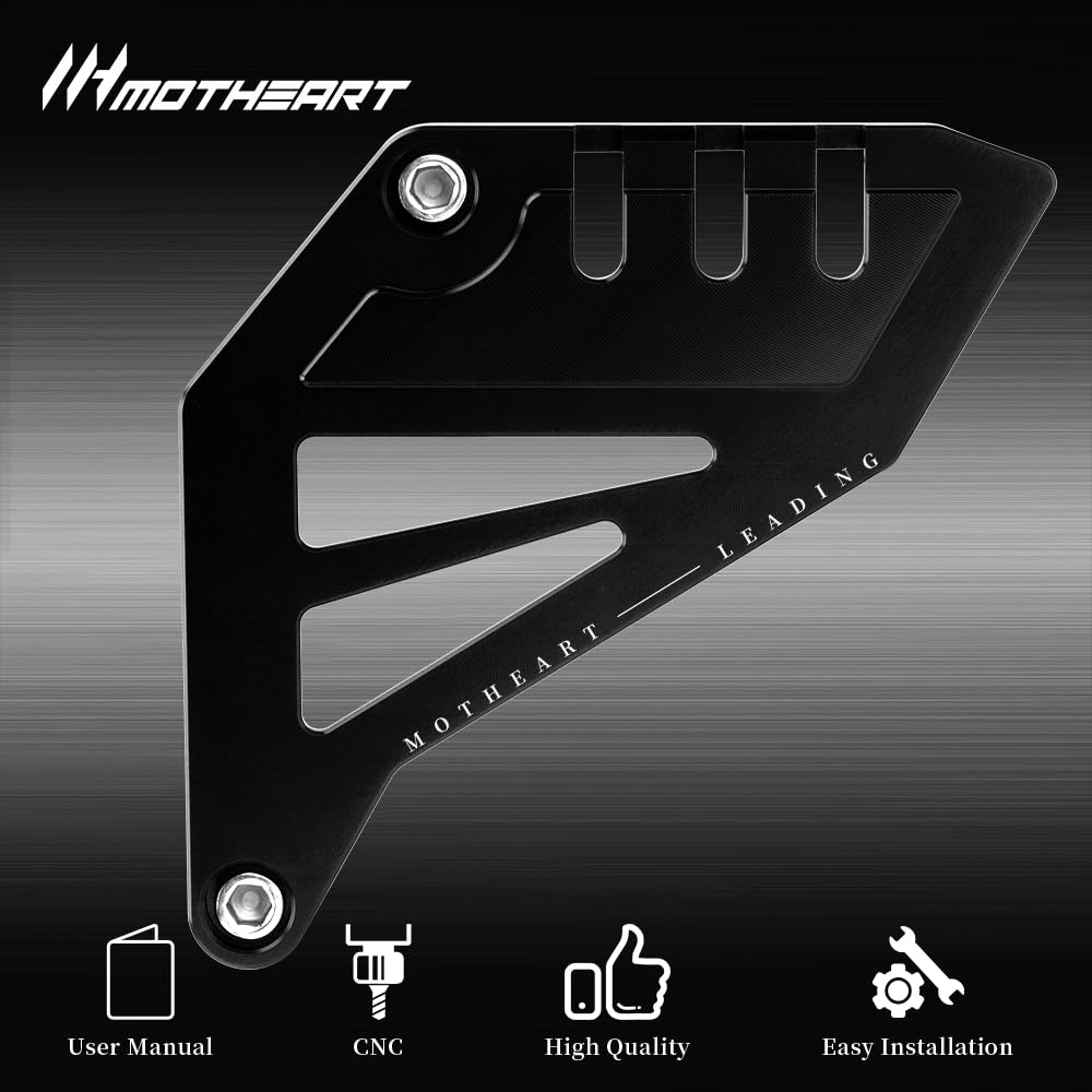 Motorrad-Vorderkettenscheiben-Schutz für DRZ 400SM 2005-2025 DRZ 400E/400S 2000-2025 Kettenschutz CNC-Aluminium drz 400e 400s Zubehör (Schwarz)