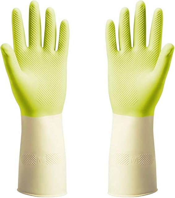 Cleaning Gloves Rubber Reusable Household Gloves Protect Hands for Cleaning Washing Soft Comfort - Medium