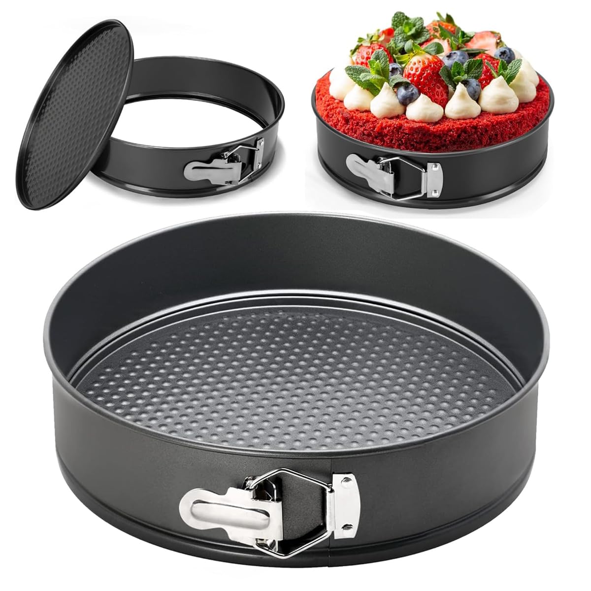 9 Inch Non-stick Cheesecake Pan Springform Pan with Removable Bottom/Leakproof Cake Pan