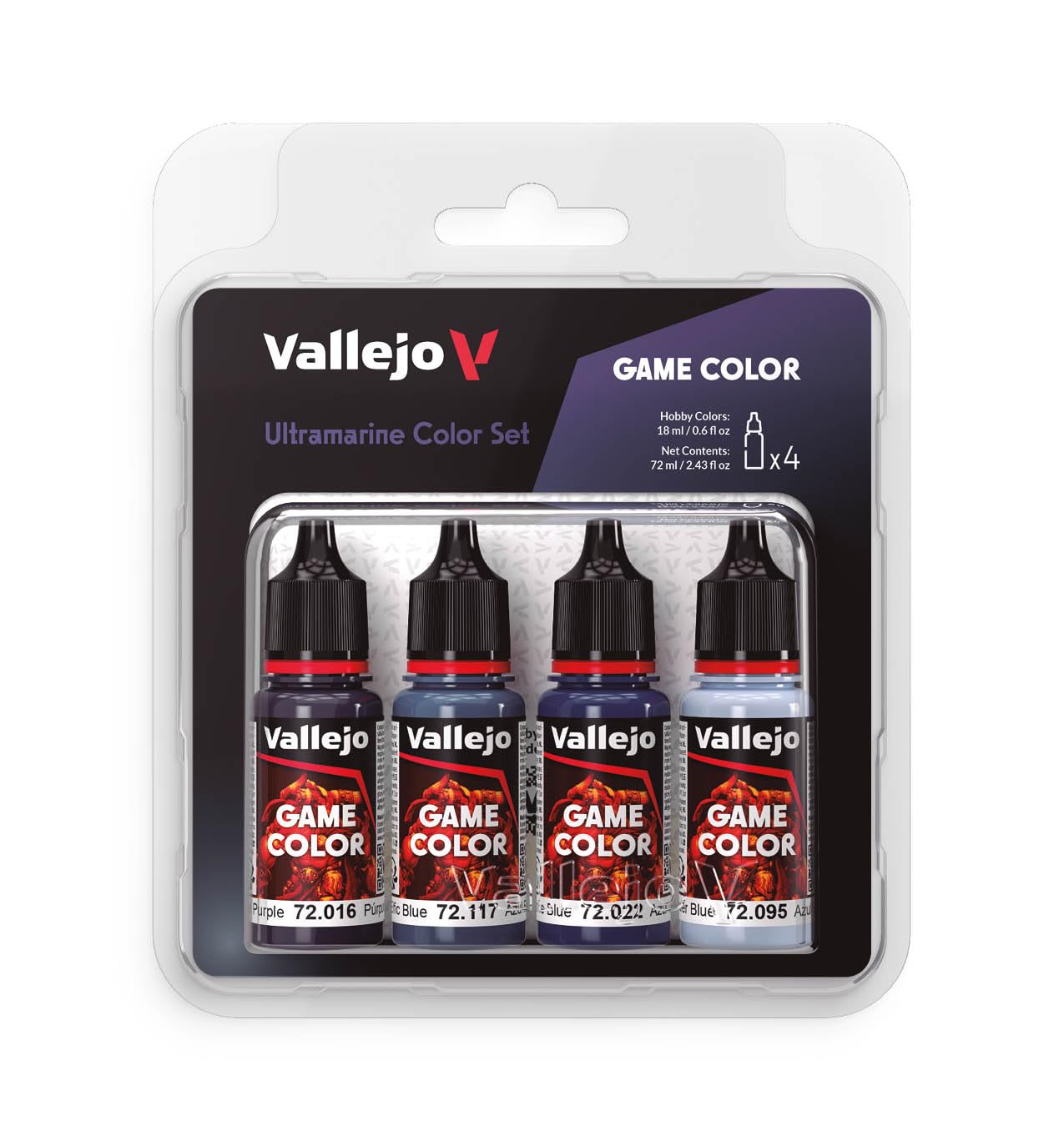 VAL72389 - AV Vallejo Game Color Set - Ultramarine Colors (x4)