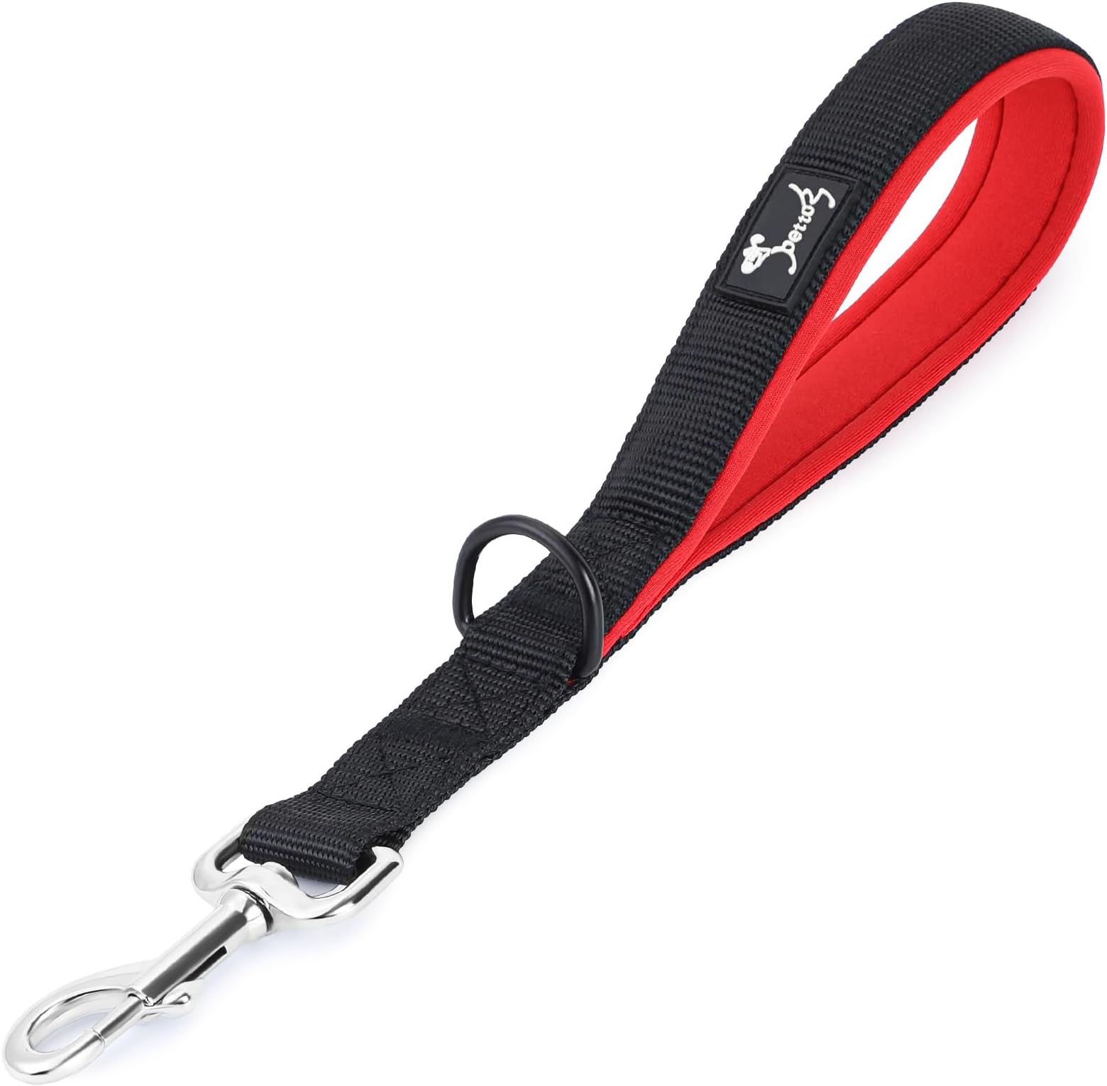 PETTOM Short Leash Strong Soft Padded Dog Handle, Easy Control Short Dog Leads for Small/Medium/Large Dogs (Black, M)