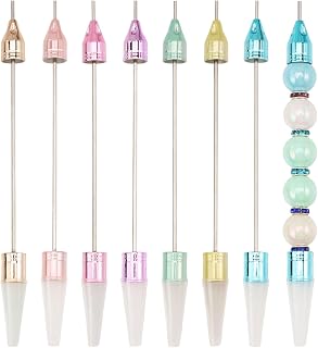 7 Pcs Beadable Rhinestone Picker Dotting Pen Dual-ended Beadable DIY Nail Design Tools for Pick Up and Place Gems Stones Crystals Art Crafts, 7 Colors