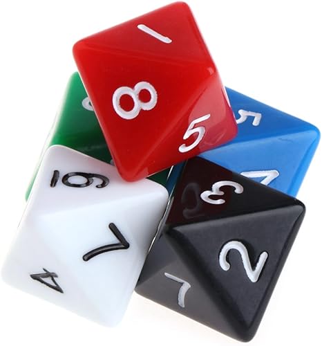 Miniatura 2 de 10 unidspack acrílico 8 caras D8 diversas formas escultura digital dados para club fiesta familia juego de mesa accesorios