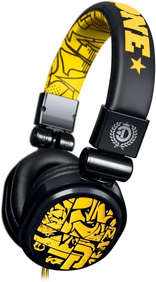 Merkury Dyse One Comic Headphones - Yellow/Black