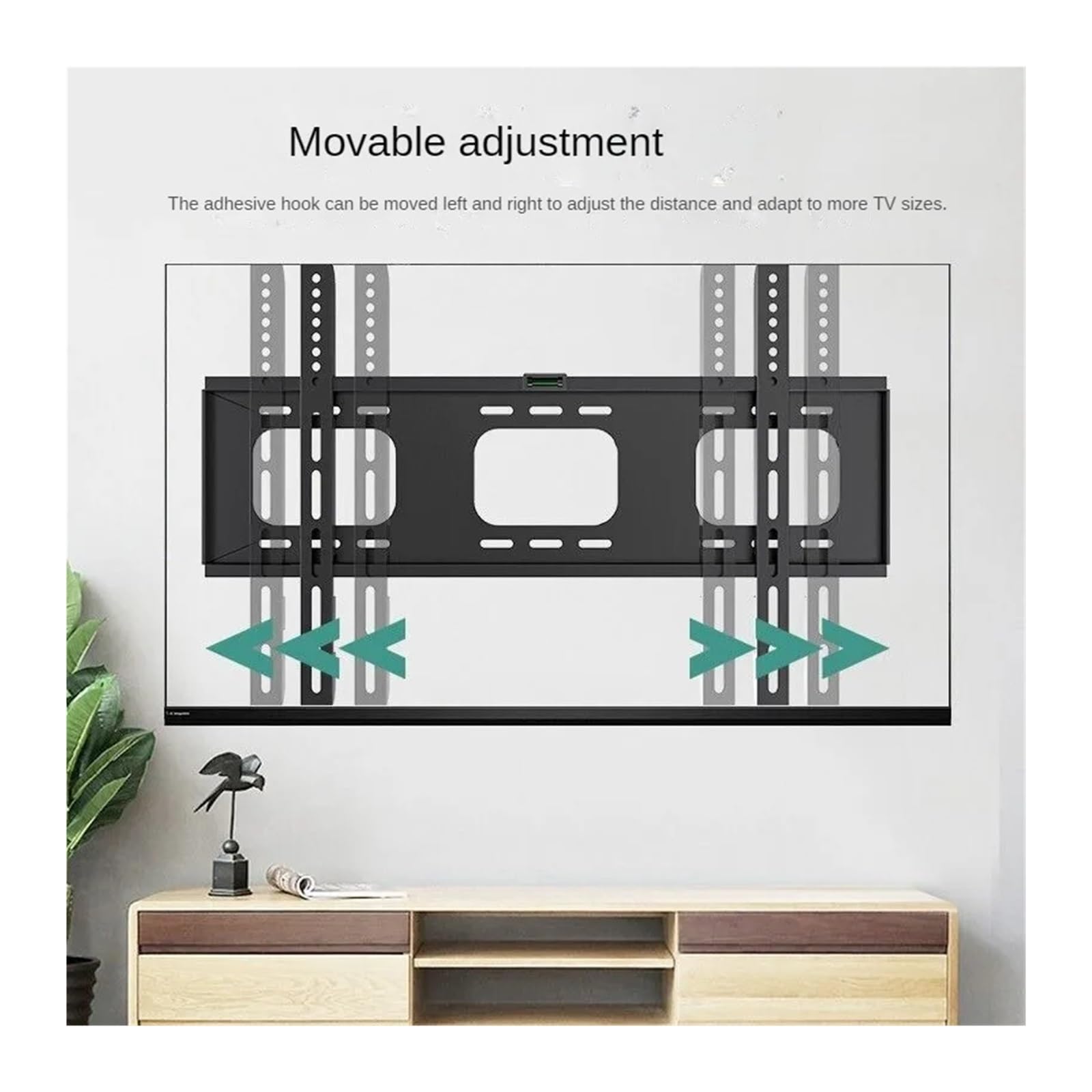 Supporto TV Da Parete Universale, Supporto TV Integrato, Espositore For La Maggior Parte Dei Modelli Da 32 A 85 Pollici, VESA 660x400 Mm, Capacità Di Carico Di 198 Libbre