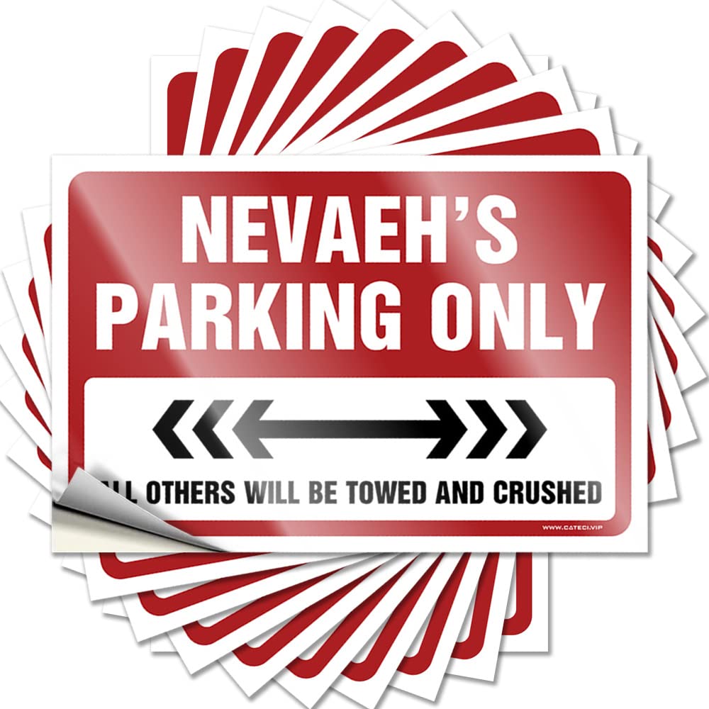 Quote Guest Bathroom Decor | Heavy Door Nevaeh's Parking Only for Autumn(12X18CM)