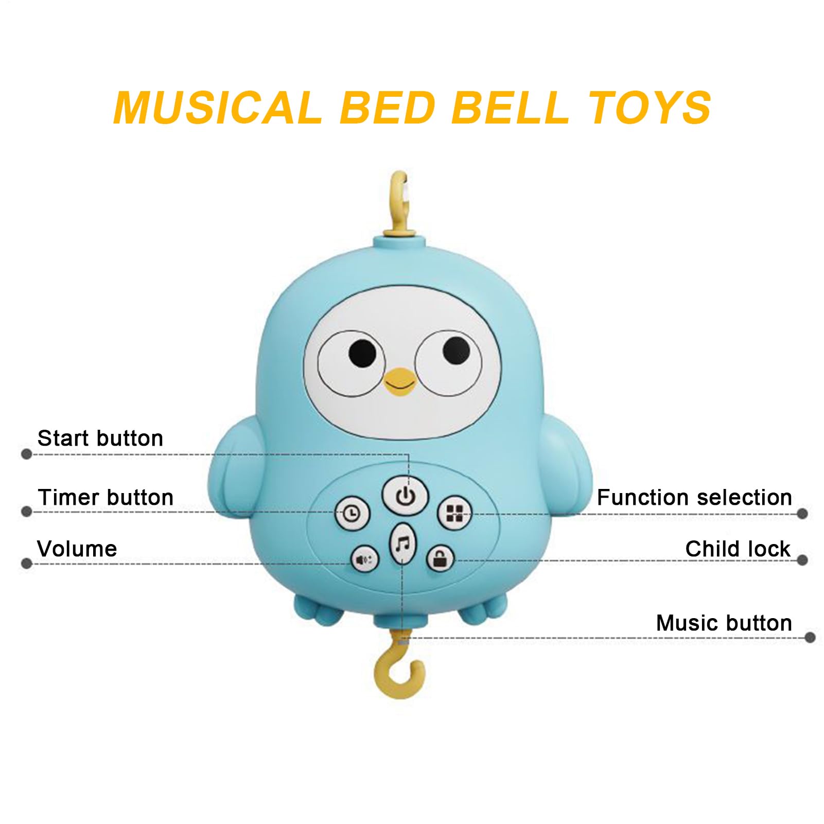 Mobili per Culla Carillon Musicale per Lettino con Melodie | Sonaglio per Lettini Bambini Camera da e Soggiorno