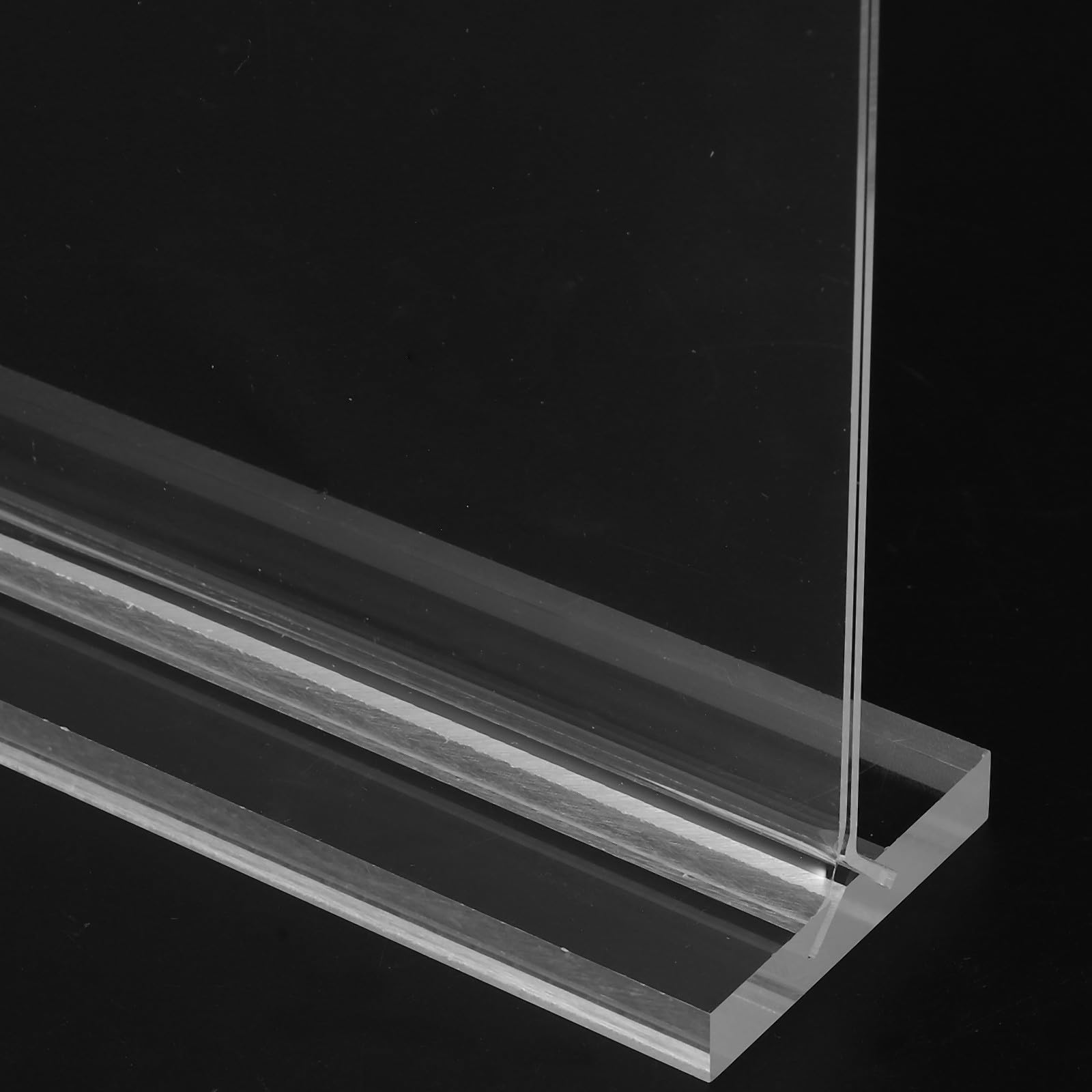 6 Stück Acryl Schildhalter T-form Doppelseitig Transparenter Tischmenü Displayständer aus Langlebigem Acryl Vertikaler Preisschildhalter für Restaurant Büro Zuhause
