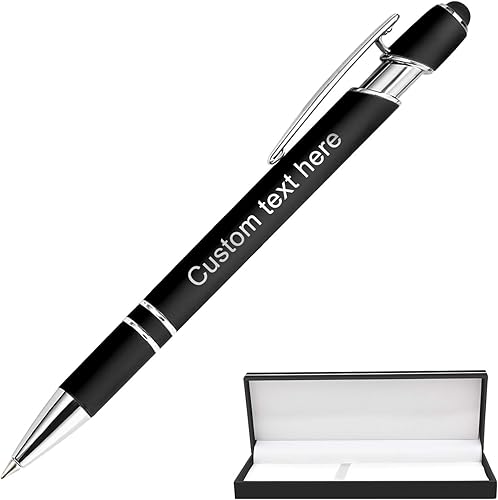 Bolígrafos personalizados a granel con punta de lápiz capacitivo, bolígrafos personalizados de 0.020 in con nombre, logotipo o mensaje grabado,