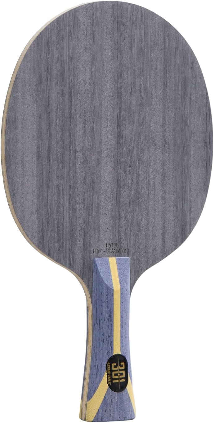 DHS Sports Hurricane 301 Carbon Table Tennis Blade - Shakehand, 5+2AC, Offensive Max, Player Level, National Team Training