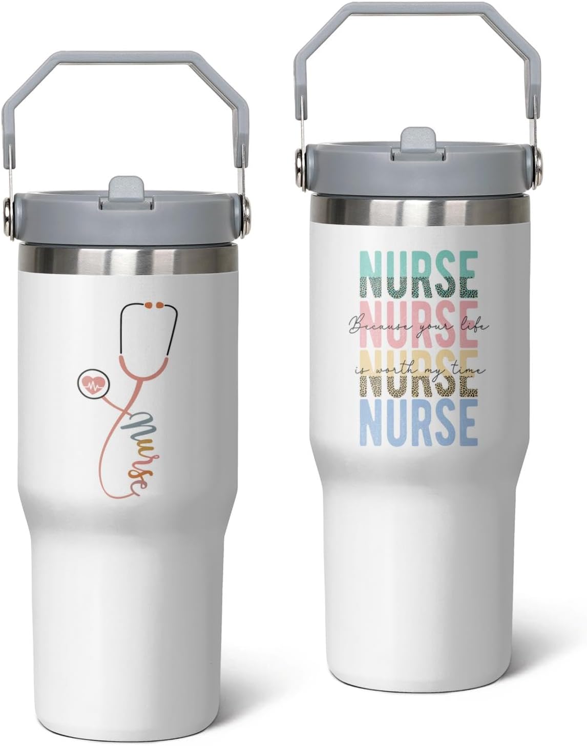 OccuPied Nurse Tumbler - Nurses Cups Gifts For Women - 30 Oz Insulated Coffee Cup, Mug, Water Bottle, Drinking Glasses - Medical Assistant Gifts for Women