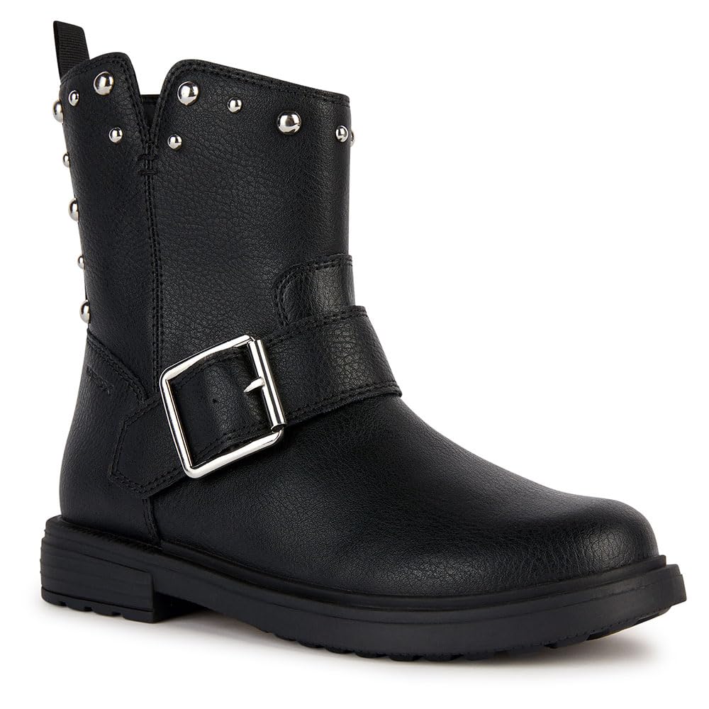 Geox Girls' J Eclair GirlAnkle Boot, black, 30 EU