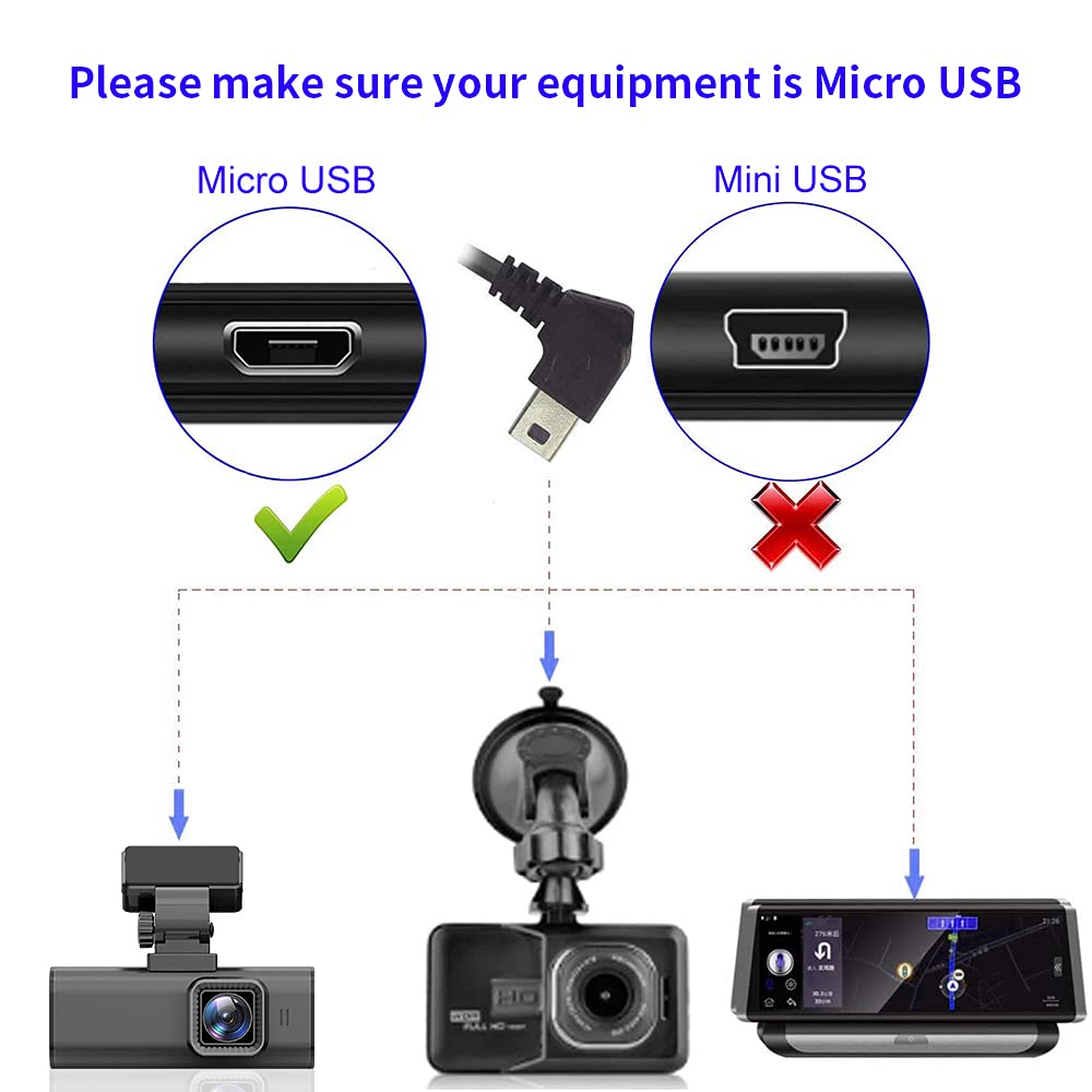 Buy REDTIGER F7N Dash Cam Hardwire Kit, 11.5ft Micro USBPort Hard Wire