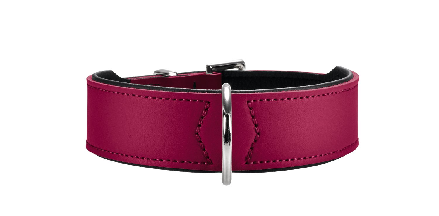 Basic Hundehalsband Aus Polyester – Verstellbar, Weich & Strapazierfähig, Größe L In Rosa-Leoparden-Muster