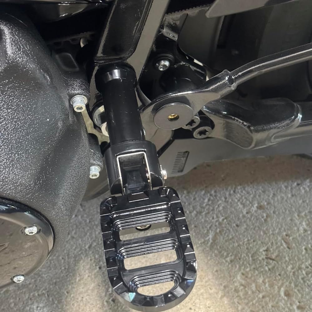 H RUO Footpeg Supports Passenger Foot Pegs Mounting Brackets Fit For Harley Softail Fat Boy Heritage Sport Glide Softail Slim Street Bob Breakout Low Rider 2018-2024
