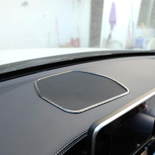 Miniatura 5 de YIWANG Anillo de decoración de altavoz de fibra de carbono suave para automóvil, anillo de decoración 3D para Mercedes Benz C GLC Clase W205 X253