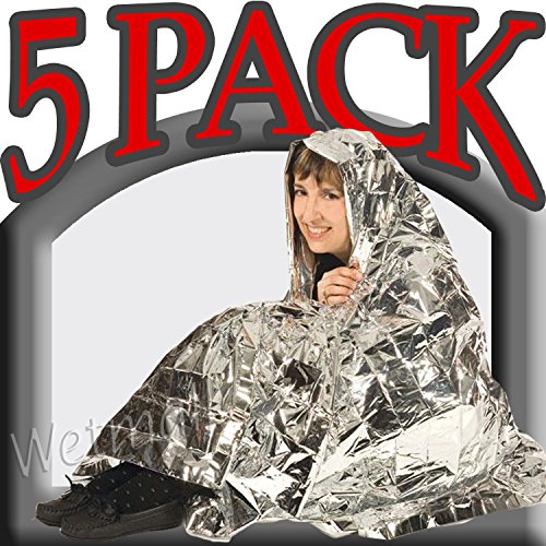 Image of Science Purchase Emergency Mylar Thermal Blankets (5 Pack)