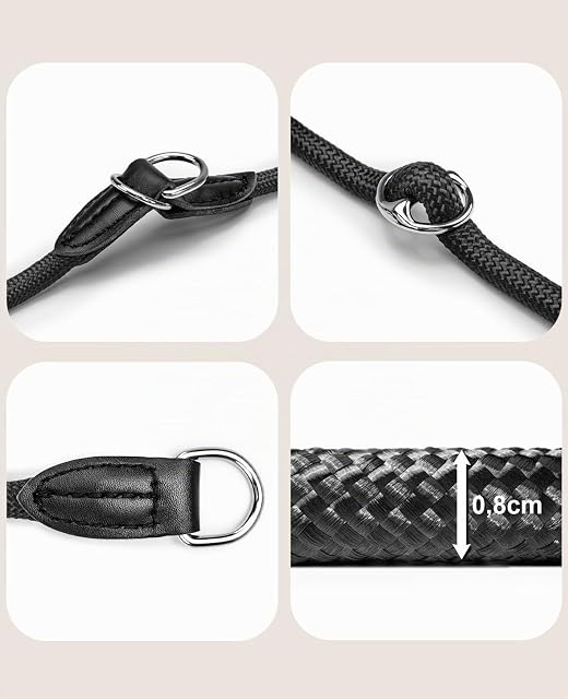 Foto 4 de 7 de lionto Collar de perros collar retriever collar de adiestramiento, 30 cm, Negro